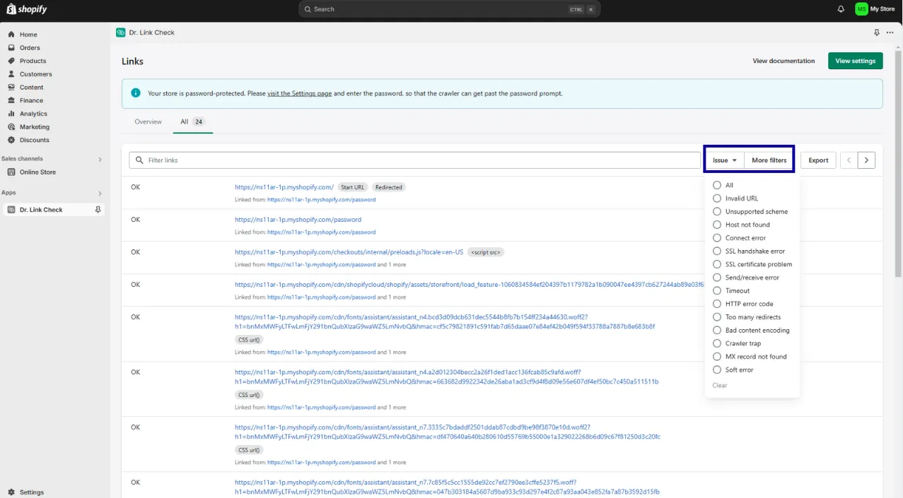 check them by choosing All -> Issues or More filters